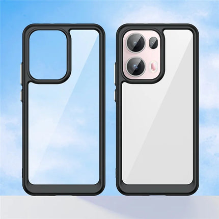 For Oppo Reno13 Pro 5G Case TPU + Acrylic Protective Clear Phone Cover