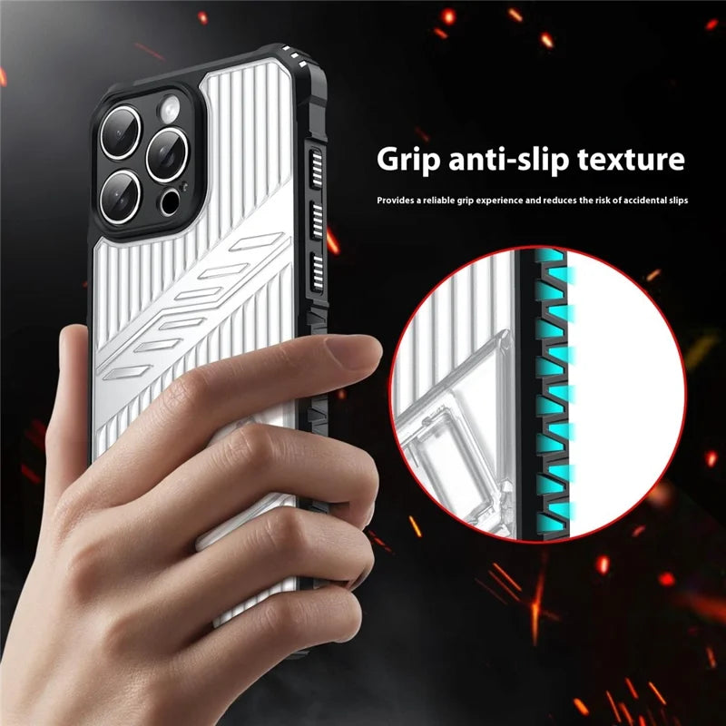 ShopCaseCart Stylish Kickstand iPhone 16 Pro Protective cover Invisible Kickstand PC + TPU Anti Drop Phone Guard