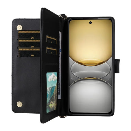 Wallet Phone Case for Realme 14x 5G / V60 Pro / C75 Leather Phone Cover with Shoulder Strap