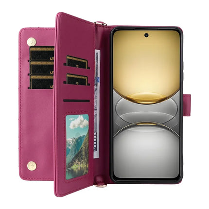 Wallet Phone Case for Realme 14x 5G / V60 Pro / C75 Leather Phone Cover with Shoulder Strap