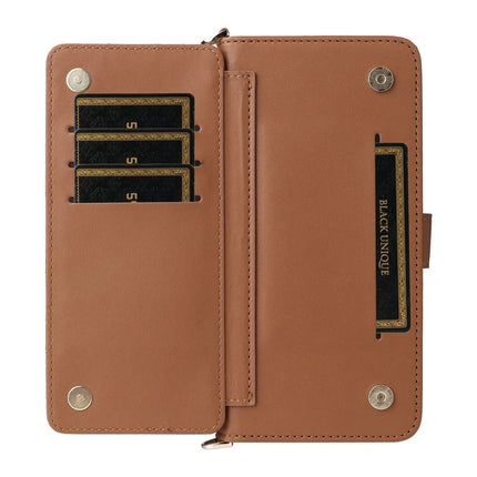 Wallet Phone Case for Realme 14x 5G / V60 Pro / C75 Leather Phone Cover with Shoulder Strap
