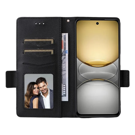 Leather Case for Realme 14x 5G / V60 Pro / C75 Litchi Texture Wallet Flip Phone Cover