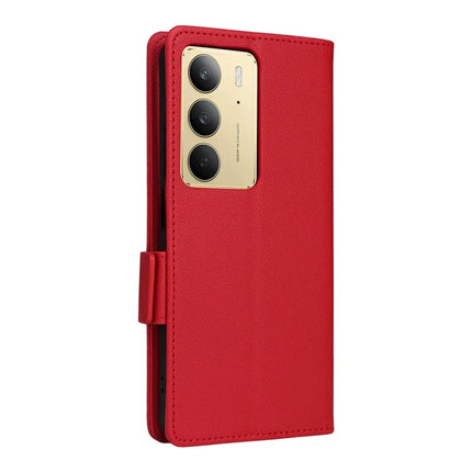Leather Case for Realme 14x 5G / V60 Pro / C75 Litchi Texture Wallet Flip Phone Cover