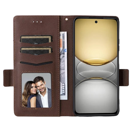 Leather Case for Realme 14x 5G / V60 Pro / C75 Litchi Texture Wallet Flip Phone Cover
