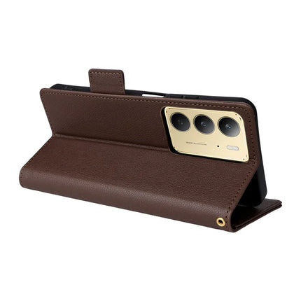 Leather Case for Realme 14x 5G / V60 Pro / C75 Litchi Texture Wallet Flip Phone Cover
