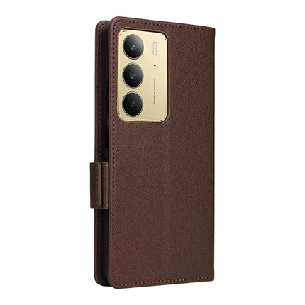 Leather Case for Realme 14x 5G / V60 Pro / C75 Litchi Texture Wallet Flip Phone Cover
