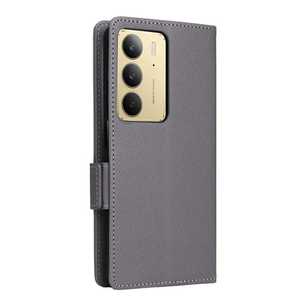 Leather Case for Realme 14x 5G / V60 Pro / C75 Litchi Texture Wallet Flip Phone Cover