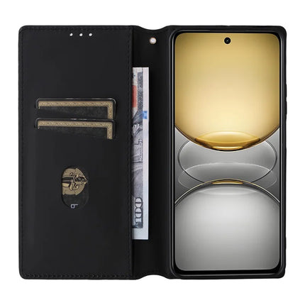 Leather Case For Realme 14x 5G  /  C75  /  V60 Pro Rhombus Imprinted Wallet Phone Cover