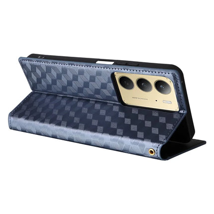 Leather Case For Realme 14x 5G  /  C75  /  V60 Pro Rhombus Imprinted Wallet Phone Cover