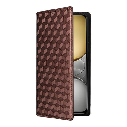 Leather Case For Realme 14x 5G  /  C75  /  V60 Pro Rhombus Imprinted Wallet Phone Cover