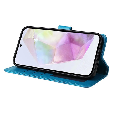 For Samsung Galaxy A56 5G Case Sunflower Imprint Leather Wallet Phone Cover