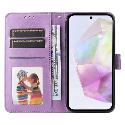 For Samsung Galaxy A56 5G Case Sunflower Imprint Leather Wallet Phone Cover