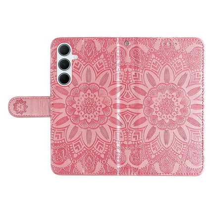 For Samsung Galaxy A56 5G Case Sunflower Imprint Leather Wallet Phone Cover
