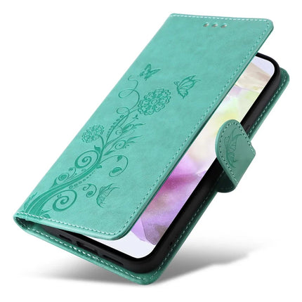 For Samsung Galaxy A56 5G Leather Case Butterfly Floral Imprint Wallet Stand Cover