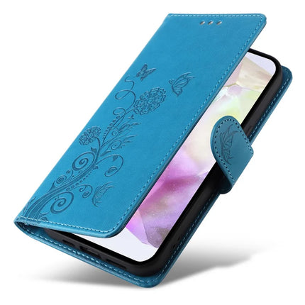 For Samsung Galaxy A56 5G Leather Case Butterfly Floral Imprint Wallet Stand Cover