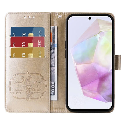 For Samsung Galaxy A56 5G Leather Case Butterfly Floral Imprint Wallet Stand Cover