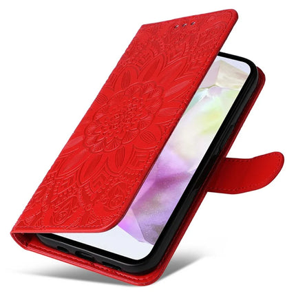 For Samsung Galaxy A36 5G Case Sunflower Imprint Leather Wallet Phone Cover