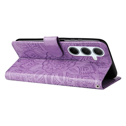 For Samsung Galaxy A36 5G Case Sunflower Imprint Leather Wallet Phone Cover
