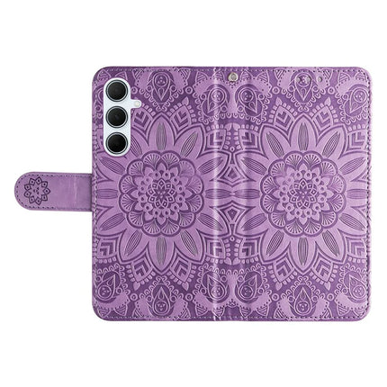 For Samsung Galaxy A36 5G Case Sunflower Imprint Leather Wallet Phone Cover