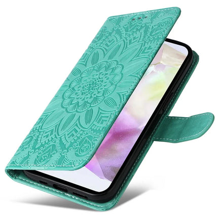 For Samsung Galaxy A36 5G Case Sunflower Imprint Leather Wallet Phone Cover
