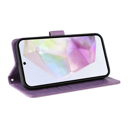 For Samsung Galaxy A36 5G Leather Case Butterfly Floral Imprint Wallet Stand Cover