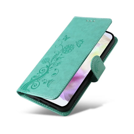 For Samsung Galaxy A36 5G Leather Case Butterfly Floral Imprint Wallet Stand Cover