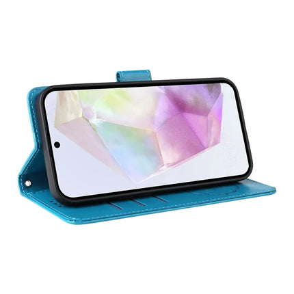 For Samsung Galaxy A36 5G Leather Case Butterfly Floral Imprint Wallet Stand Cover