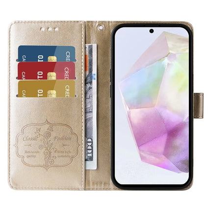 For Samsung Galaxy A36 5G Leather Case Butterfly Floral Imprint Wallet Stand Cover