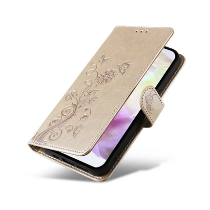 For Samsung Galaxy A36 5G Leather Case Butterfly Floral Imprint Wallet Stand Cover