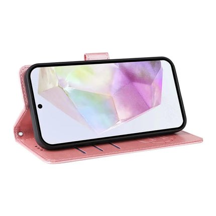 For Samsung Galaxy A36 5G Leather Case Butterfly Floral Imprint Wallet Stand Cover