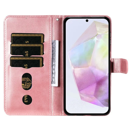 For Samsung Galaxy A36 5G Case Zipper Wallet Calf Texture PU Leather Phone Cover
