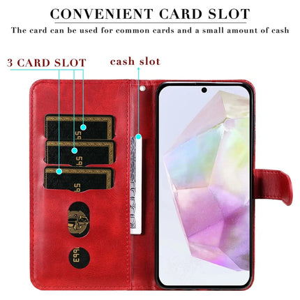 For Samsung Galaxy A36 5G Case Zipper Wallet Calf Texture PU Leather Phone Cover