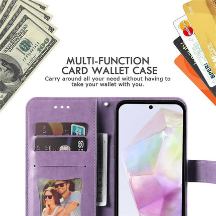 For Samsung Galaxy A36 5G Case PU Leather Wallet Floral Phone Cover Stand View