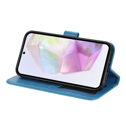 For Samsung Galaxy A36 5G Case PU Leather Wallet Floral Phone Cover Stand View