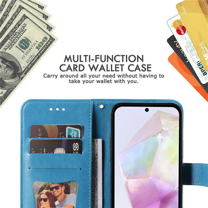 For Samsung Galaxy A36 5G Case PU Leather Wallet Floral Phone Cover Stand View