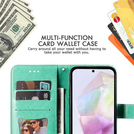 For Samsung Galaxy A36 5G Case PU Leather Wallet Floral Phone Cover Stand View