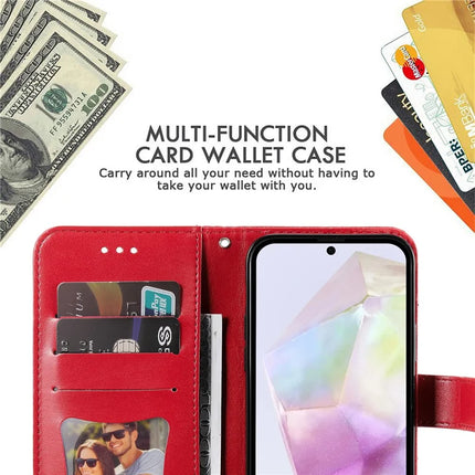 For Samsung Galaxy A36 5G Case PU Leather Wallet Floral Phone Cover Stand View