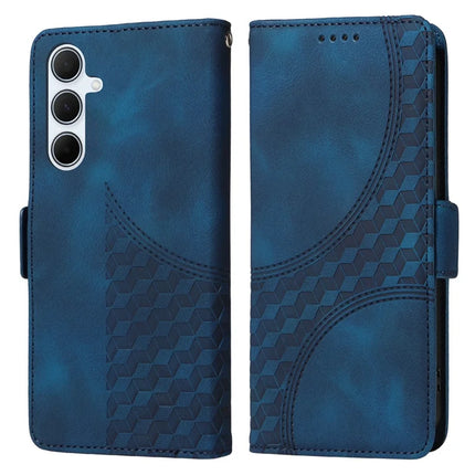 For Samsung Galaxy A36 5G Case PU Leather Phone Cover Rhombus Starry Imprinted - Blue