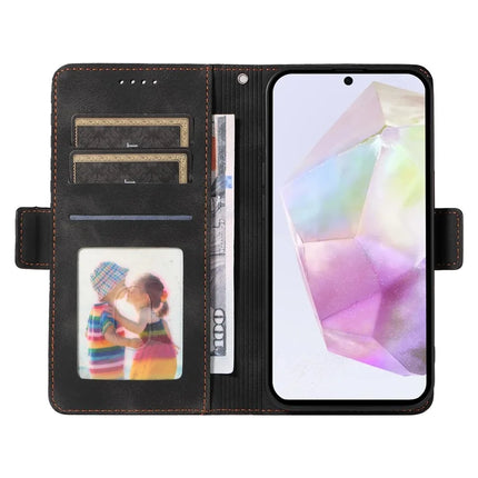 For Samsung Galaxy A36 5G Case PU Leather Phone Cover Rhombus Starry Imprinted