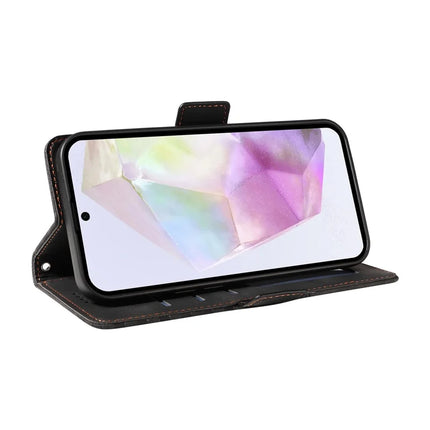 For Samsung Galaxy A36 5G Case PU Leather Phone Cover Rhombus Starry Imprinted