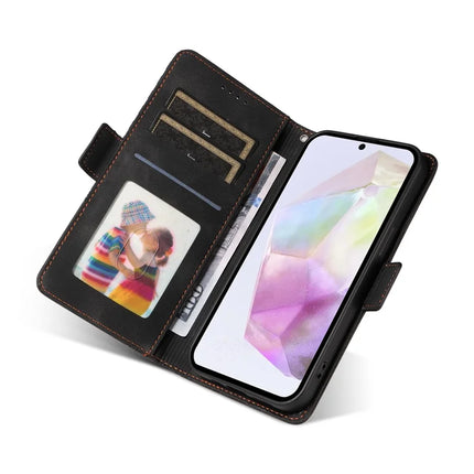 For Samsung Galaxy A36 5G Case PU Leather Phone Cover Rhombus Starry Imprinted