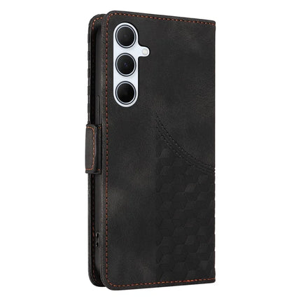 For Samsung Galaxy A36 5G Case PU Leather Phone Cover Rhombus Starry Imprinted