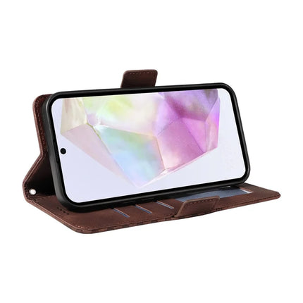 For Samsung Galaxy A36 5G Case PU Leather Phone Cover Rhombus Starry Imprinted