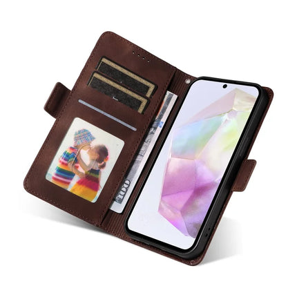 For Samsung Galaxy A36 5G Case PU Leather Phone Cover Rhombus Starry Imprinted