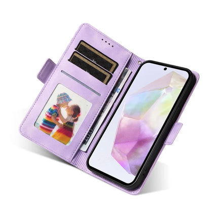 For Samsung Galaxy A36 5G Case PU Leather Phone Cover Rhombus Starry Imprinted