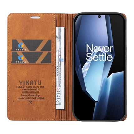 For OnePlus Ace 5G Leather Cover YIKATU YK-004 Skin-Touch Wallet Phone Cases
