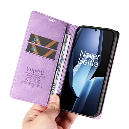 For OnePlus Ace 5G Leather Cover YIKATU YK-004 Skin-Touch Wallet Phone Cases