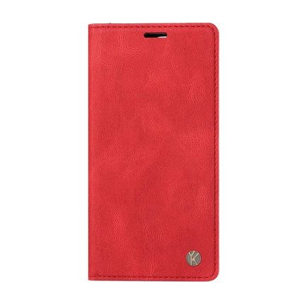 For OnePlus Ace 5G Leather Cover YIKATU YK-004 Skin-Touch Wallet Phone Cases -  Red