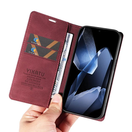 For OnePlus 13 Leather Cover YIKATU YK-004 Skin-Touch Wallet Phone Cases