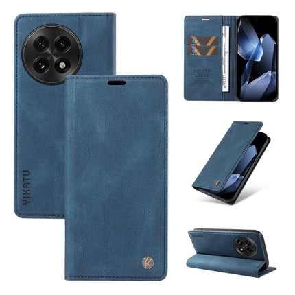 For OnePlus 13 Leather Cover YIKATU YK-004 Skin-Touch Wallet Phone Cases - Blue